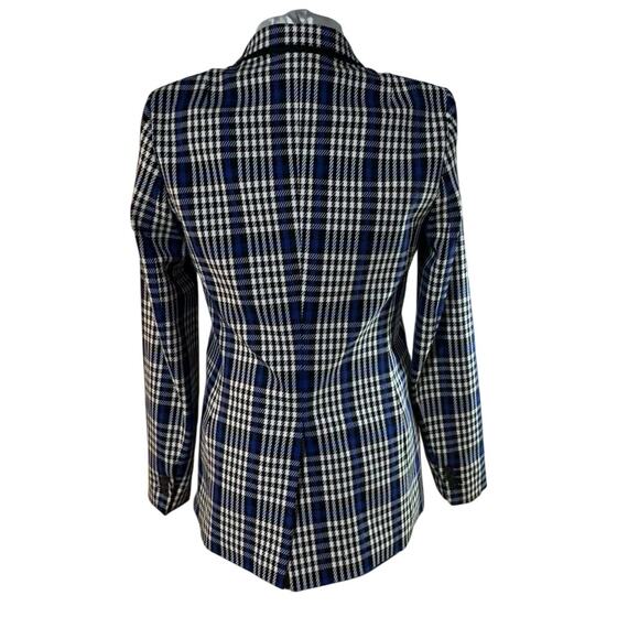 Banana Republic Plaid Lined Blazer Preppy Blazer Holiday - 12 Tall - Picture 2 of 8